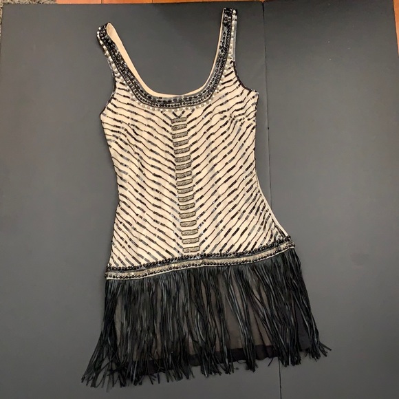 bebe Dresses & Skirts - Bebe Fring Him Dress GORGEOUS